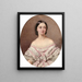 Portrait of Françoise de Bragance, Princess of Brazil - Eduardo De Lobo De Moira — framed artwork on a wall