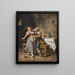 an impetuous knight in a wine cellar - Eduardo Gelli — framed artwork on a wall