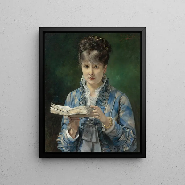 The Reader - Eduardo León Garrido — framed artwork on a wall