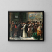 La banque fermée - Eduardo Matania — framed artwork on a wall