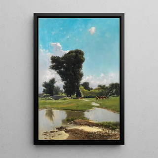 Reproduction of the painting Parc Spinelli - Eduardo Monteforte
