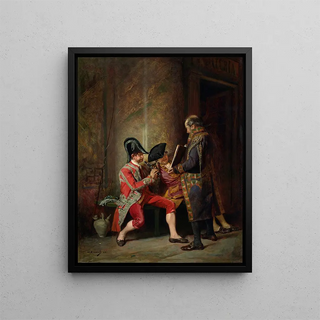 Les musiciens Musique dans une antichambre - Eduardo Zamacois y Zabala — framed artwork on a wall