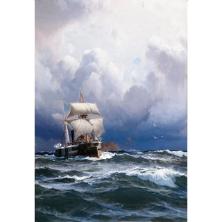 L'Amiral Brown arriving at the port - Eduardo de Martino — artwork view