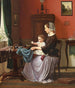 Interior of a bourgeois house painting in 1861 - Edvard Bendtsen — artwork view