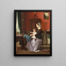 Interior of a bourgeois house painting in 1861 - Edvard Bendtsen — framed artwork on a wall
