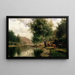 Summer Landscape Painting - Edvard Bergh — framed artwork on a wall