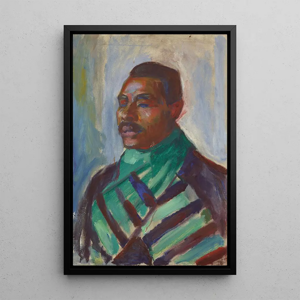Reproduction of the painting African painting with green scarf - Edvard Munch