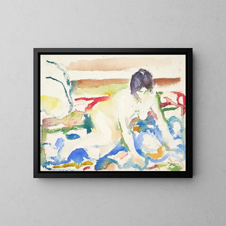 Acte sur le tapis de la mosquée - Edvard Munch — framed artwork on a wall