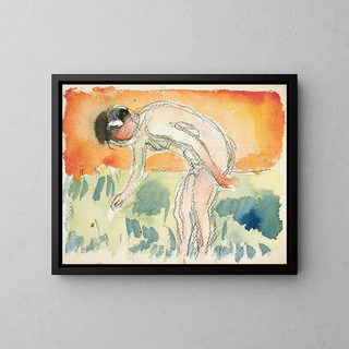 Acte se dénudant - Edvard Munch — framed artwork on a wall