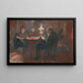 Around the kerosene lamp - Edvard Munch — framed artwork on a wall