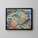 Men bathing on rocks - Edvard Munch — framed artwork on a wall
