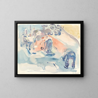 Construction Work - Edvard Munch — framed artwork on a wall