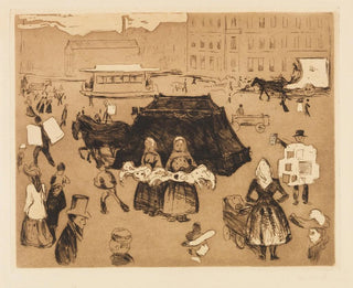The hearse at Potsdamer Platz - Edvard Munch — artwork view