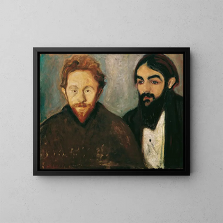 The painter Paul Herrmann and the doctor Paul Contard - Edvard Munch — framed artwork on a wall