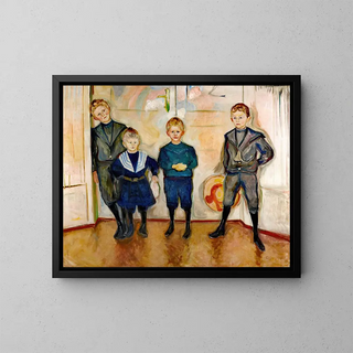 Les fils du Dr Lindes - Edvard Munch — framed artwork on a wall