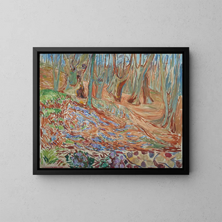 Forest of Ash Trees in Spring - Edvard Munch — framed artwork on a wall