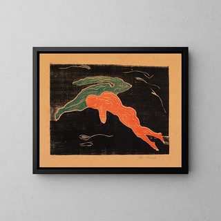 Encounter in Space - Edvard Munch — framed artwork on a wall