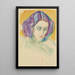 Head of a Woman - Edvard Munch — framed artwork on a wall