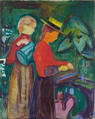 Girls watering flowers The linden trees frieze - Edvard Munch — artwork view