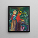 Girls watering flowers The linden trees frieze - Edvard Munch — framed artwork on a wall