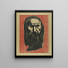 Head of an Old Bearded Man - Edvard Munch — framed artwork on a wall
