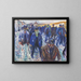 Travailleurs rentrants - Edvard Munch — framed artwork on a wall