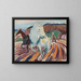 horses plowing - Edvard Munch — framed artwork on a wall