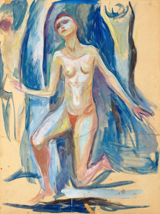 Female figure kneeling - Edvard Munch — artwork view