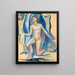 Female figure kneeling - Edvard Munch — framed artwork on a wall