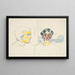 Woman and Self-Portrait in Profile - Edvard Munch — framed artwork on a wall