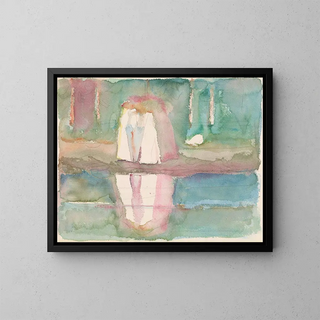 Women on the Beach by Sørstrand - Edvard Munch — framed artwork on a wall