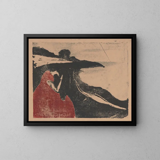 Melancholy II - Edvard Munch — framed artwork on a wall