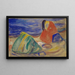 Melancholy, woman crying on the beach - Edvard Munch — framed artwork on a wall