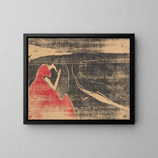 Melancholy II - Edvard Munch — framed artwork on a wall