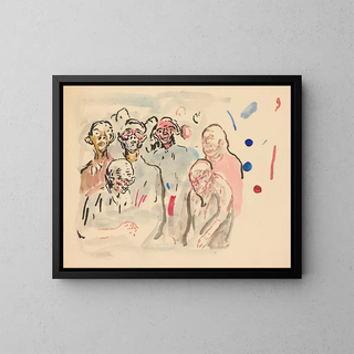 The People - Edvard Munch — framed artwork on a wall