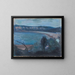 Moonlight on the Mediterranean - Edvard Munch — framed artwork on a wall