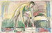 Nude man lifting his feet - Edvard Munch — artwork view