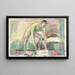 Nude man lifting his feet - Edvard Munch — framed artwork on a wall