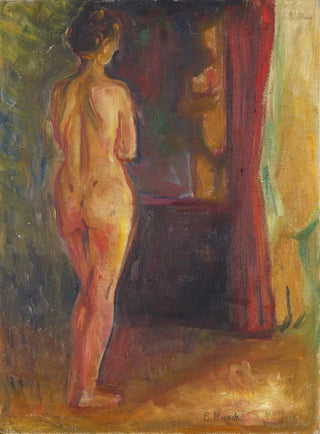 Nude Portrait in Front of the Mirror - Edvard Munch — artwork view