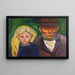 Old Fisherman and His Daughter - Edvard Munch — framed artwork on a wall