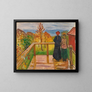 On the Veranda - Edvard Munch — framed artwork on a wall