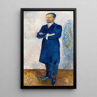 Portrait of Ernest Thiel - Edvard Munch — framed artwork on a wall