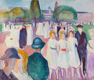 Spring Walk Painting - Edvard Munch — artwork view