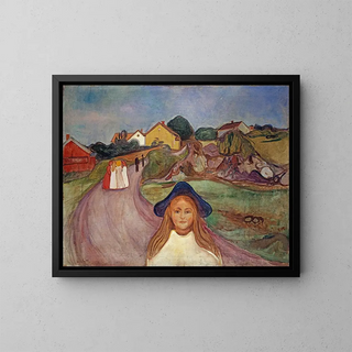 Route à Aasgaardstrand - Edvard Munch — framed artwork on a wall