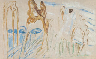 Trunks rugueux dans la neige - Edvard Munch — artwork view