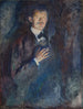 Self-portrait with cigarette - Edvard Munch — artwork view