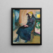 Young seated woman Young woman sitting - Edvard Munch — framed artwork on a wall