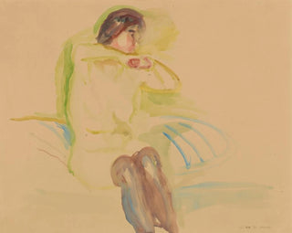 a seated nude woman - Edvard Munch — artwork view