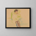a seated nude woman - Edvard Munch — framed artwork on a wall