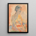 Reproduction of the painting Female nude sitting in backlight - Edvard Munch